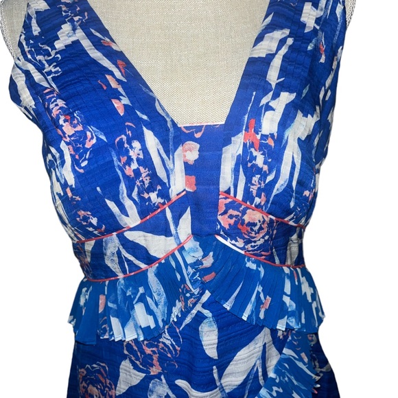 TANYA TAYLOR RED, WHITE & BLUE EVA TULIP DRESS SIZE 8 MSRP$495 - Picture 7 of 9